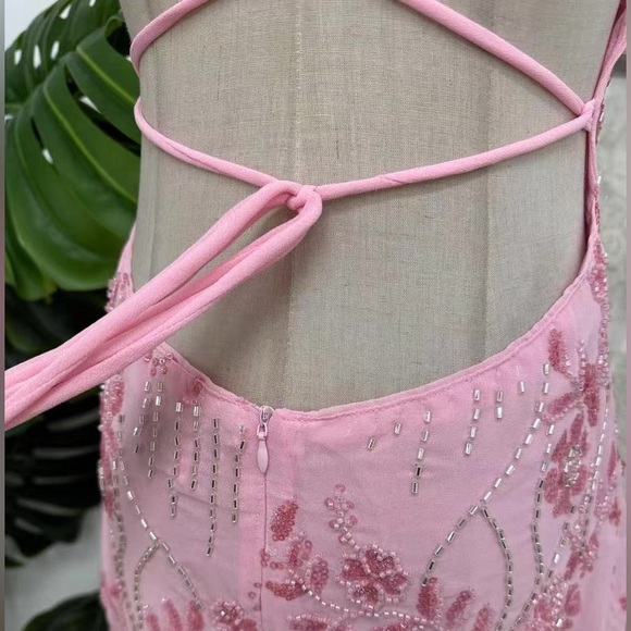 NWT Pepper Mayo Peppermayo Vietta Pink Sequin Cami Mini Dress size 10 - Picture 6 of 7